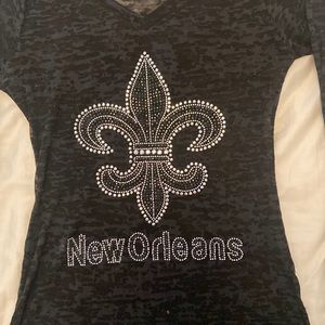 rhinestone long sleeve top